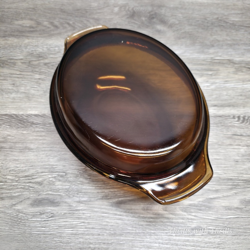 Vintage Fire King 1.5 Qt Oval Casserole Dish‎ - Model #433 With Lid - Error Lid